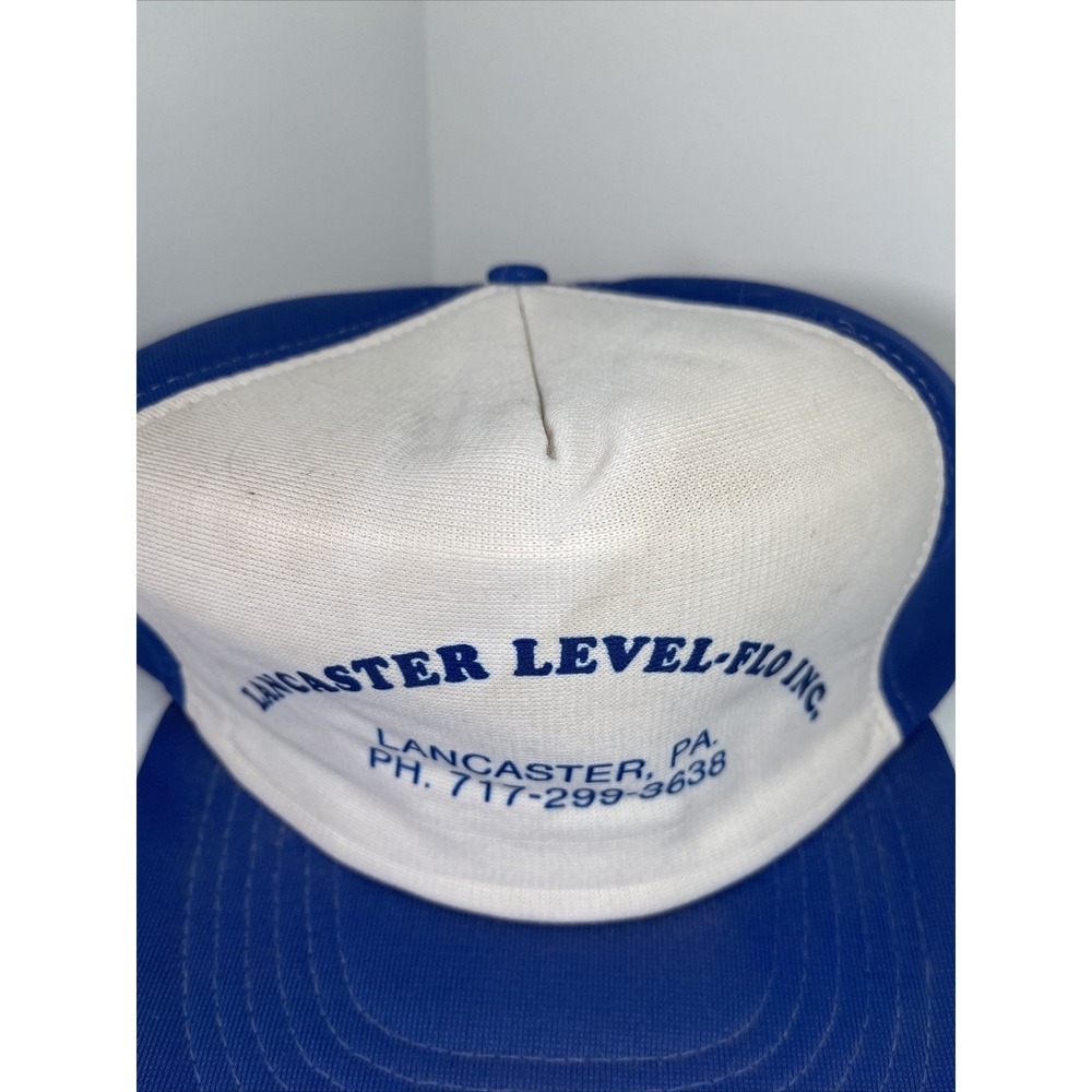 Vintage Lancaster Level-Flo Inc Snapback Trucker Hat Cap Pennsylvania Full Foam - Picture 2 of 9